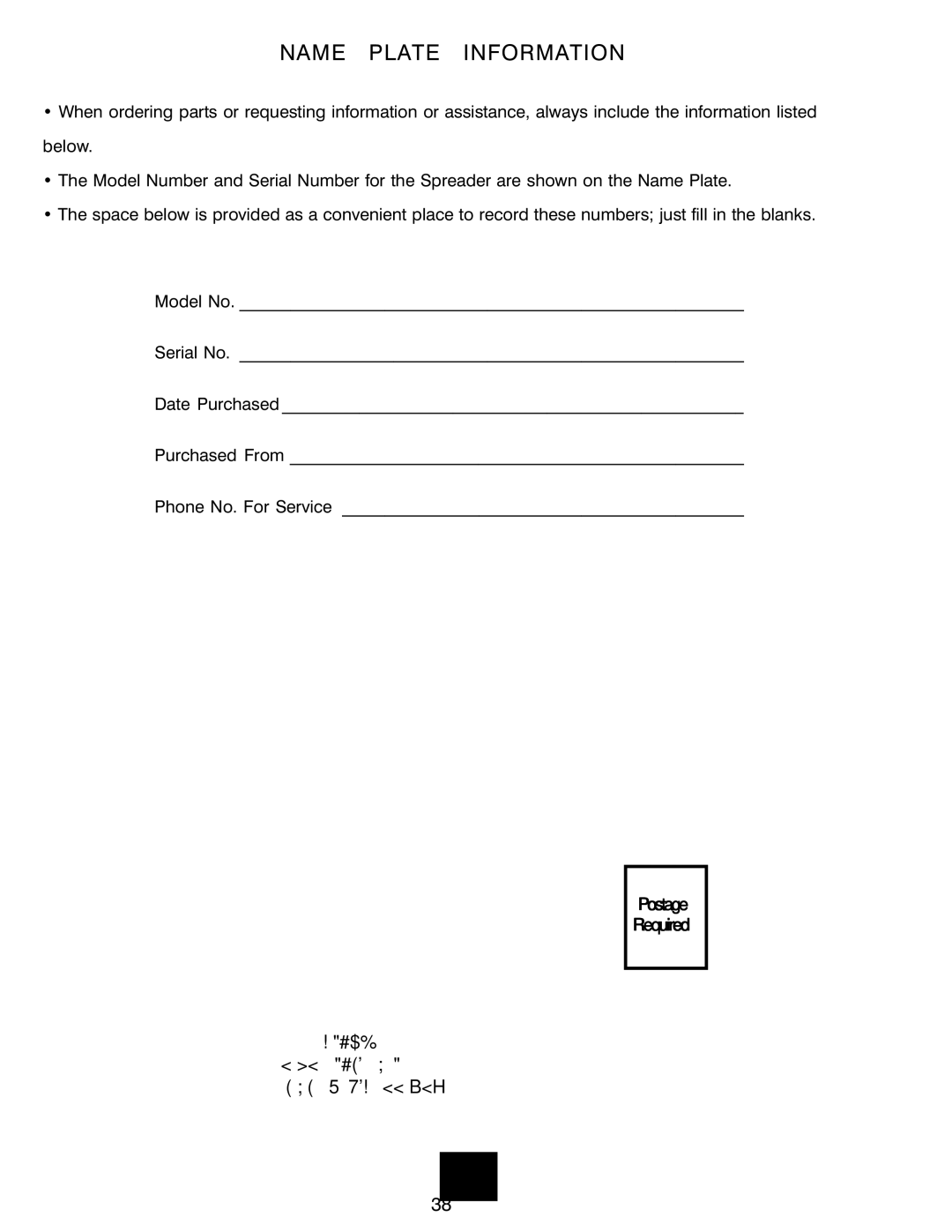 Power Acoustik M-1044, M-944, M-940 instruction manual Name Plate Information 