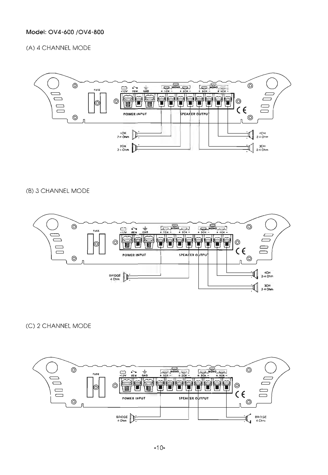 Power Acoustik OV4-600, OV4-800, OV2-400, OV2-520, OV2-820, OV2-300, OV2- 1200, OV2-1600 manual 