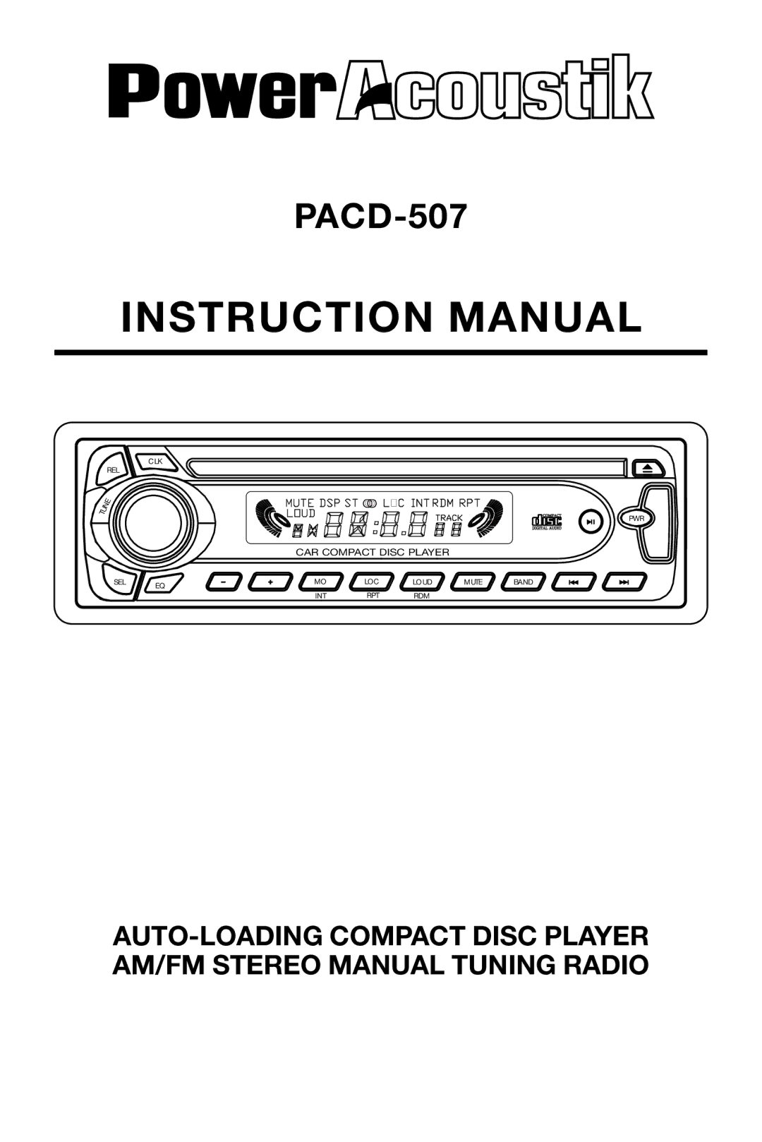 Power Acoustik PACD-507 instruction manual 