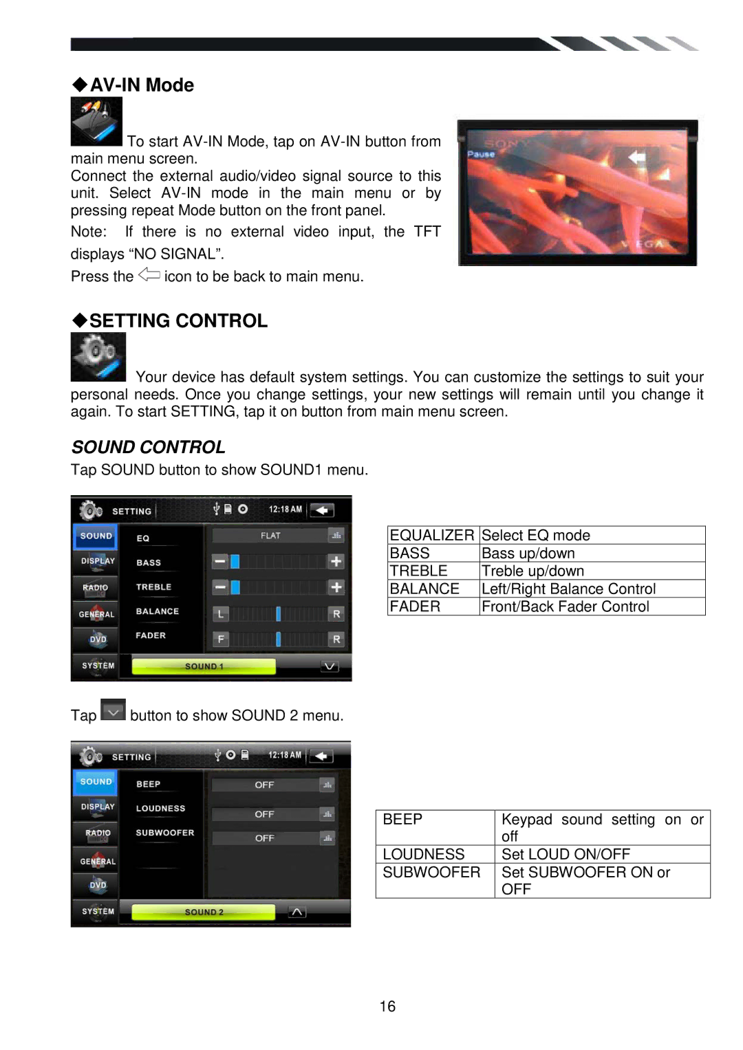 Power Acoustik PD-710T owner manual Setting Control 