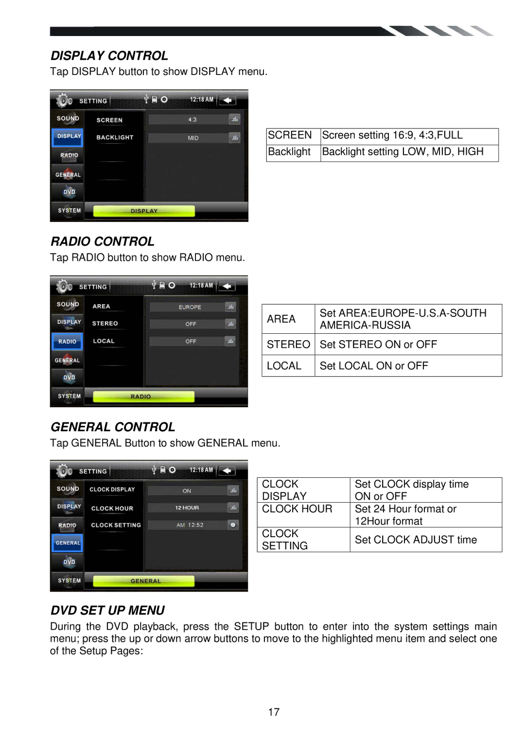 Power Acoustik PD-710T owner manual Display Control 