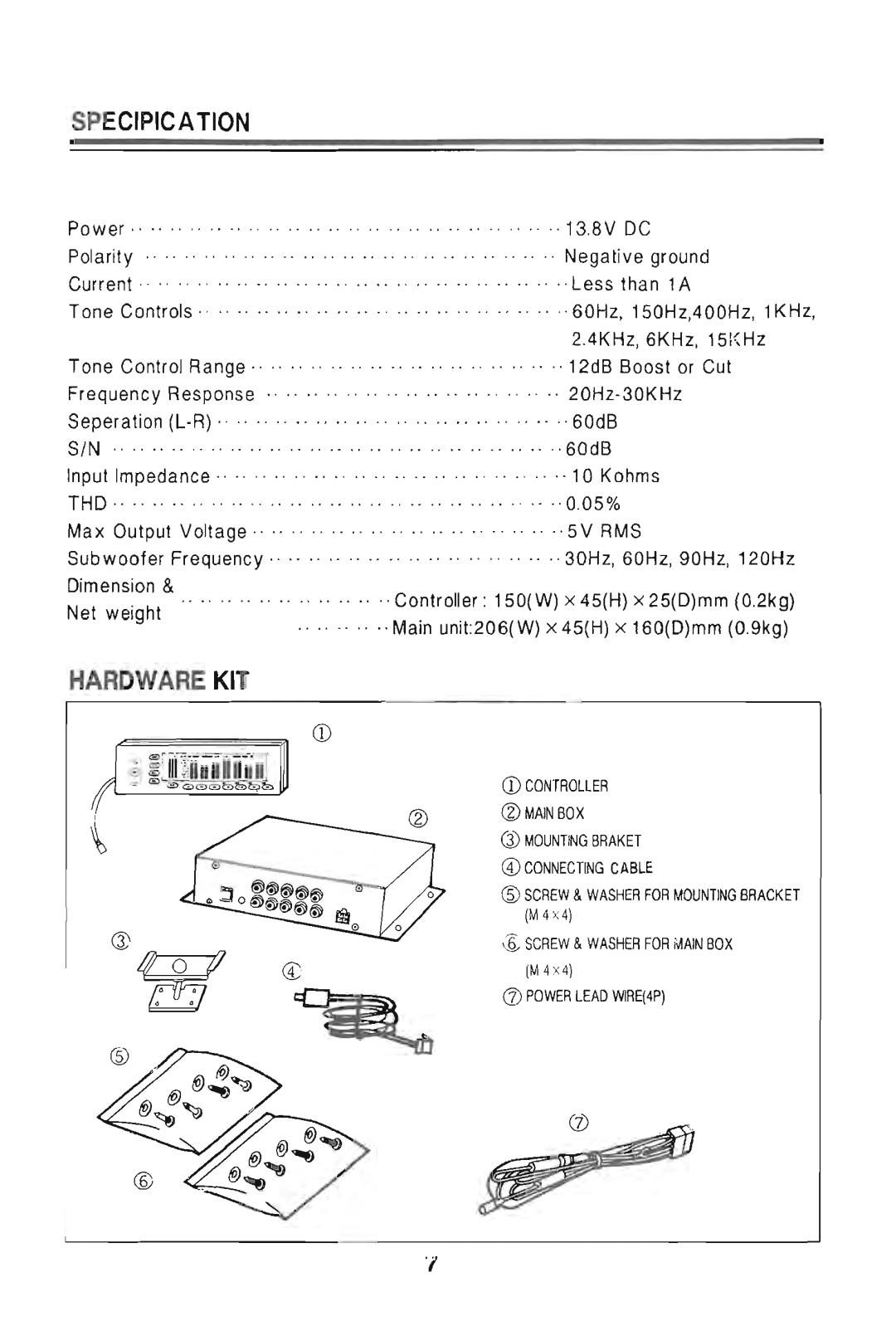 Power Acoustik PEQ-007 manual 