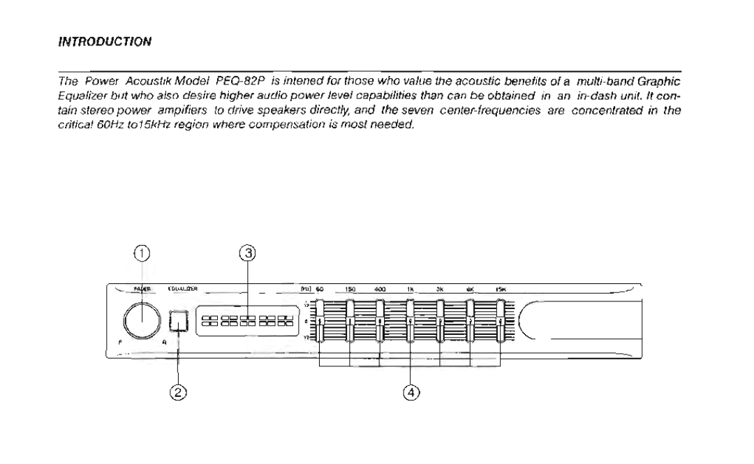 Power Acoustik PEQ-82P manual 