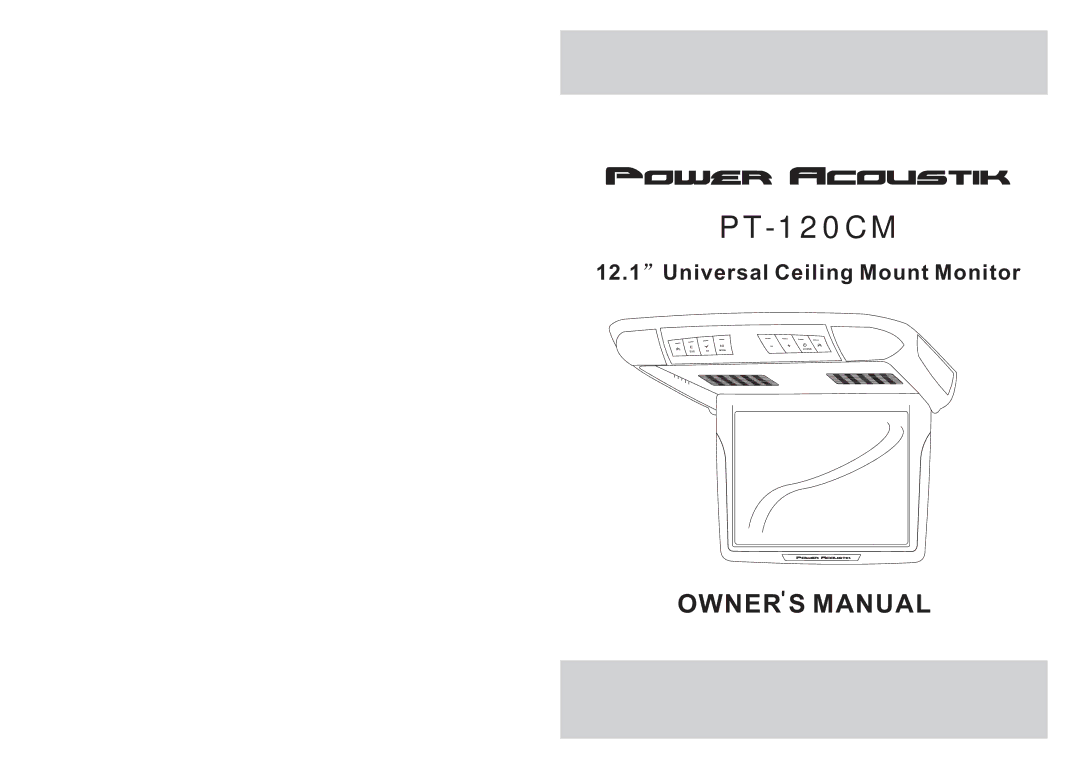 Power Acoustik PT-120CM owner manual 