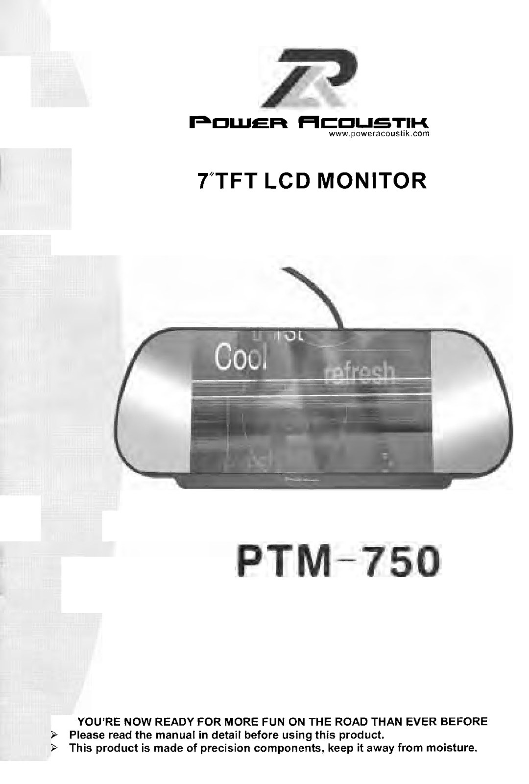 Power Acoustik ptm-750 manual POWERm e o u s m u 