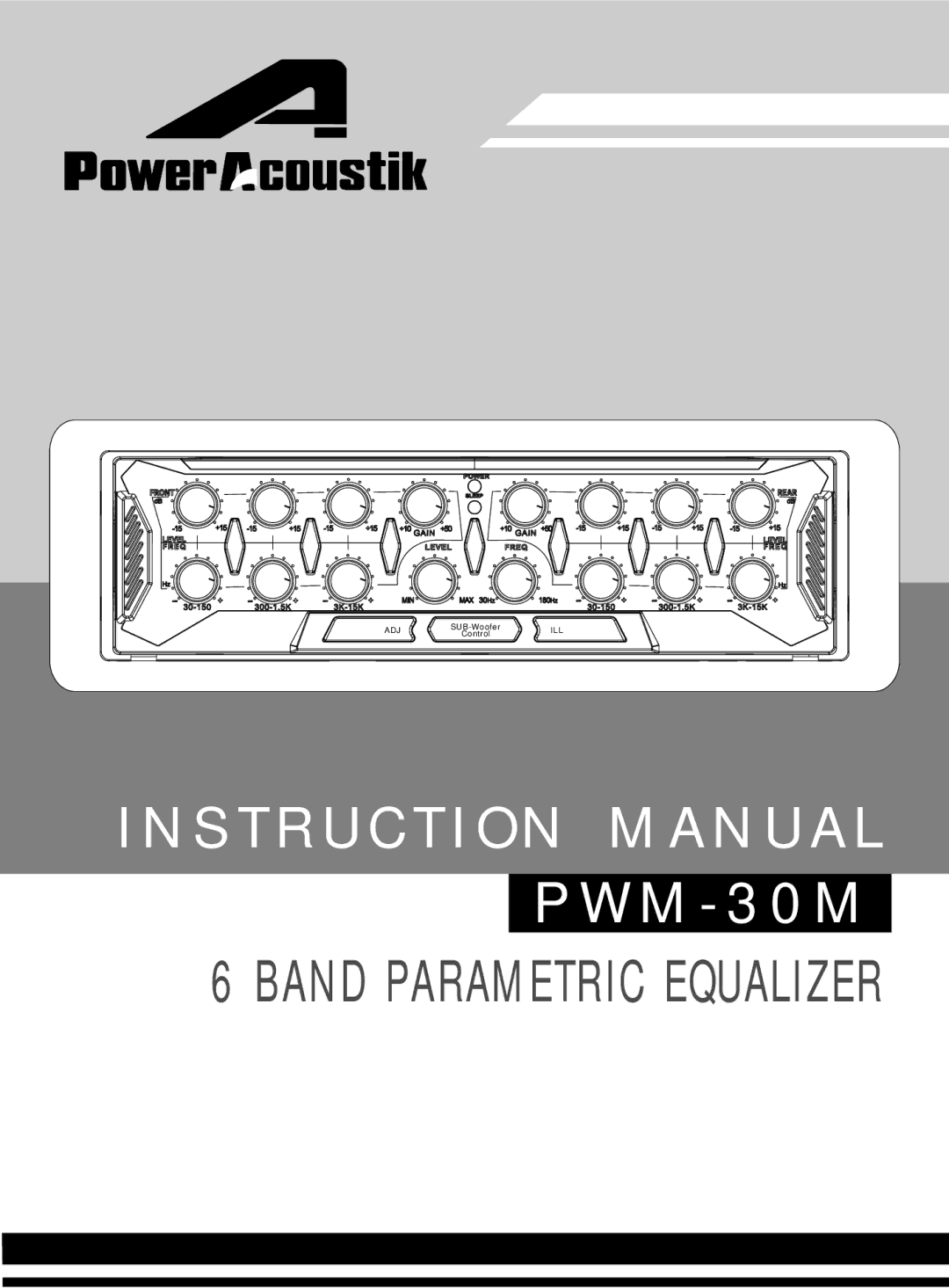 Power Acoustik PWM-30M instruction manual 