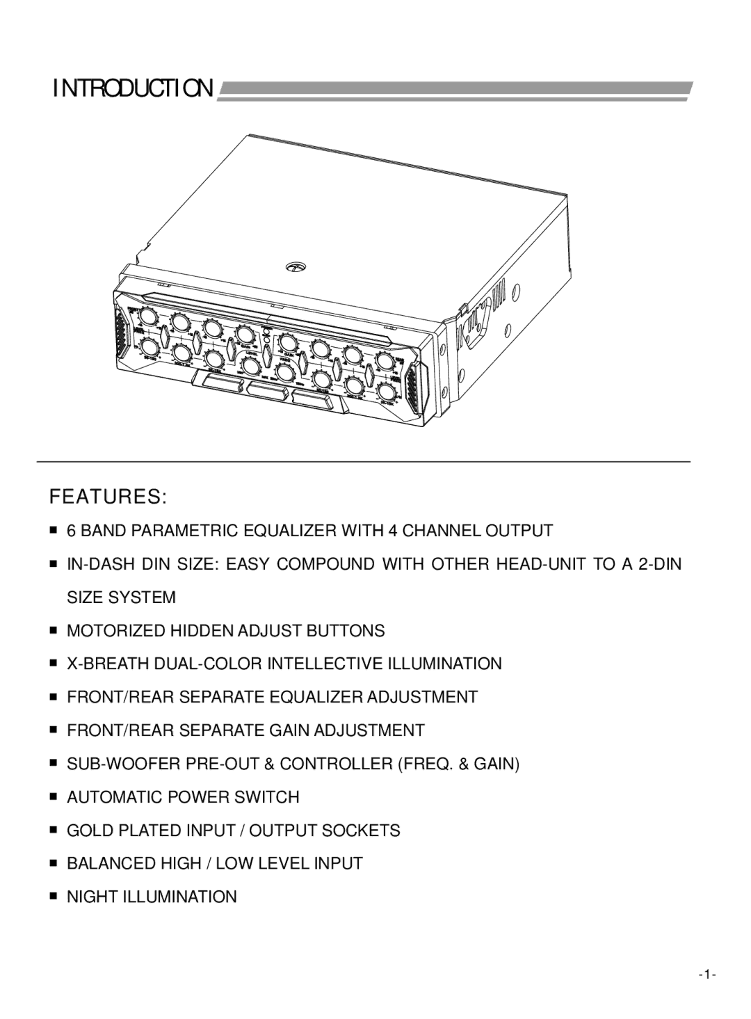 Power Acoustik PWM-30M instruction manual Introduction, Features 