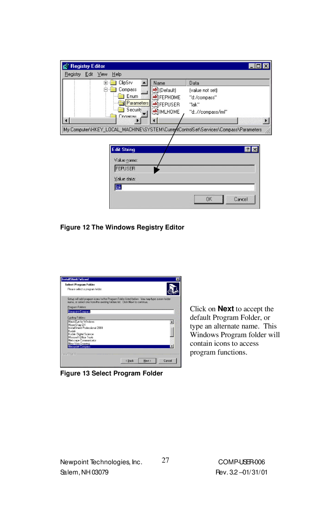 Power Sentry 4 manual Windows Registry Editor 