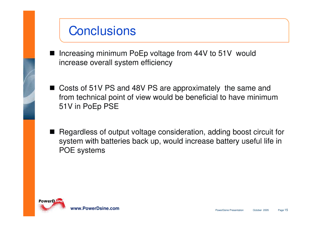 PowerDsine IEEE802.3 manual Conclusions 