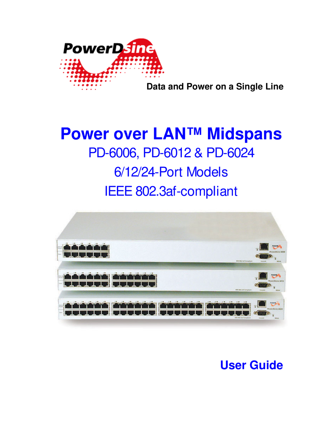 PowerDsine PD-6006, PD-6012, PD-6024 manual Power over LAN Midspans 