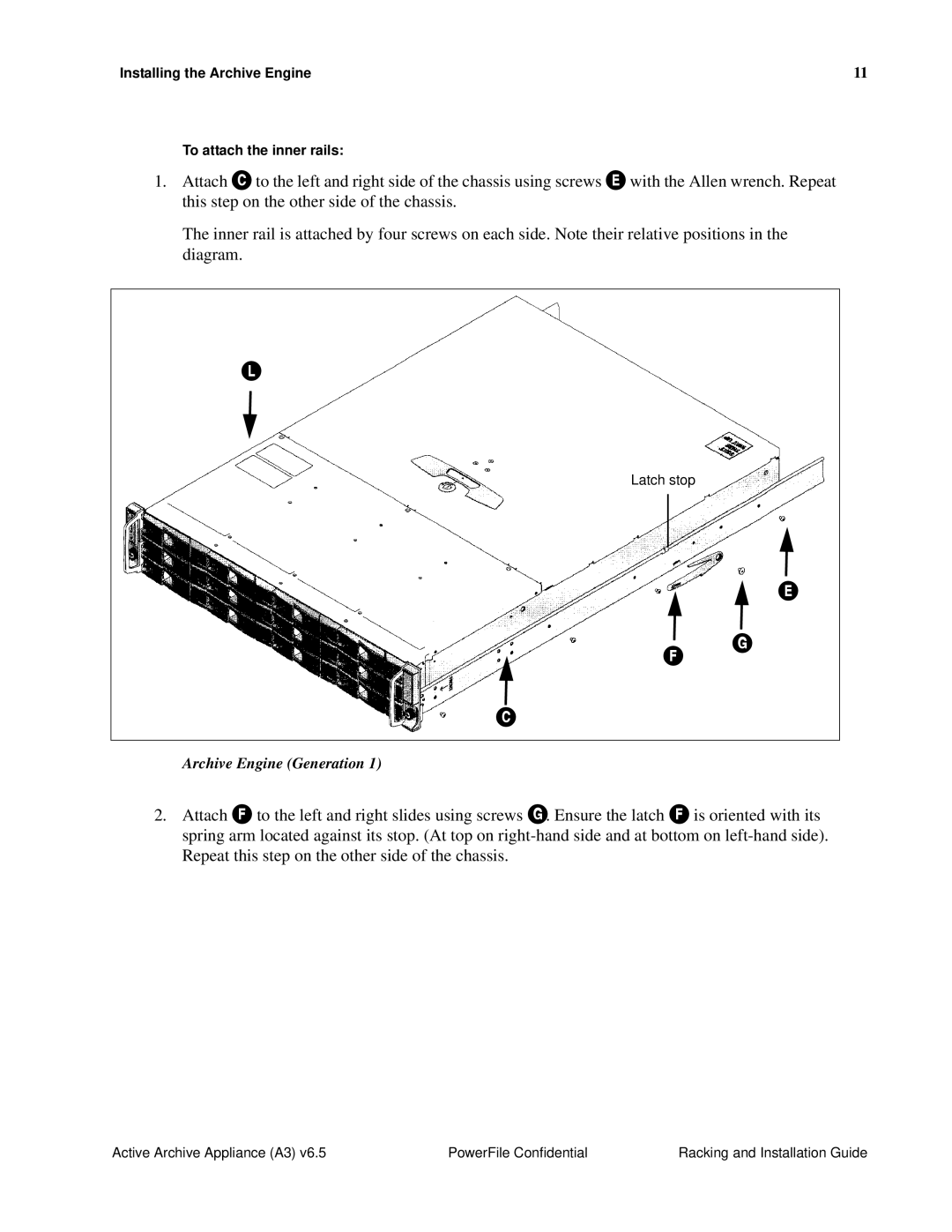 PowerFile A3 manual Archive Engine Generation 