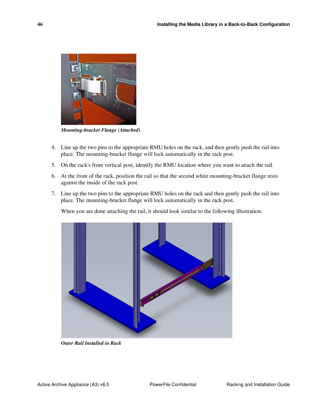 PowerFile A3 manual Mounting-bracket Flange Attached 