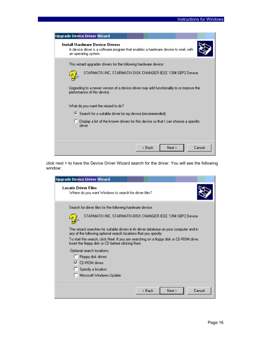 PowerFile C200S, C200 Studio, R200 manual Instructions for Windows 