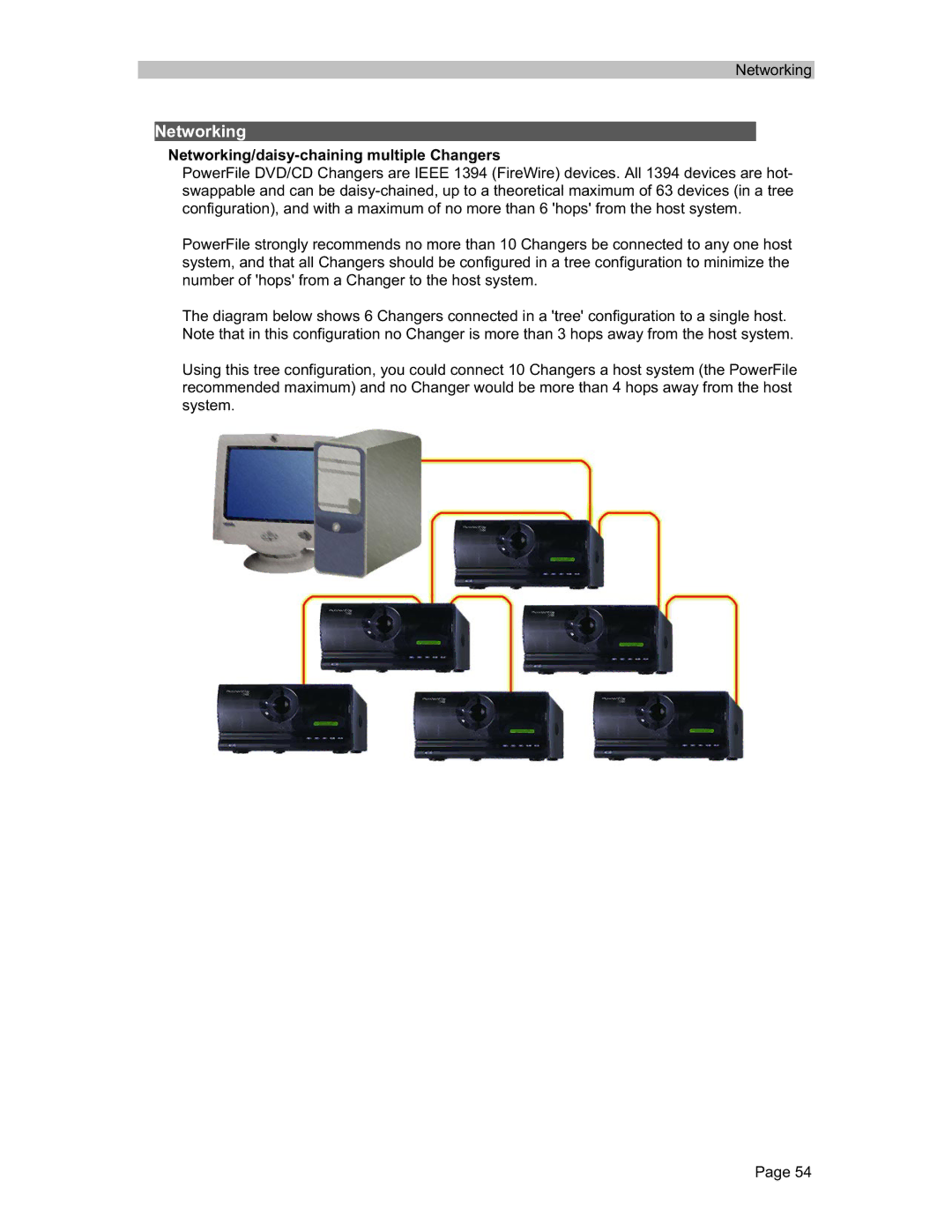 PowerFile R200, C200 Studio, C200S manual Networking/daisy-chaining multiple Changers 