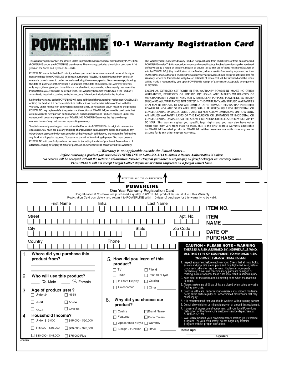 Powerline P2X manual Item no 