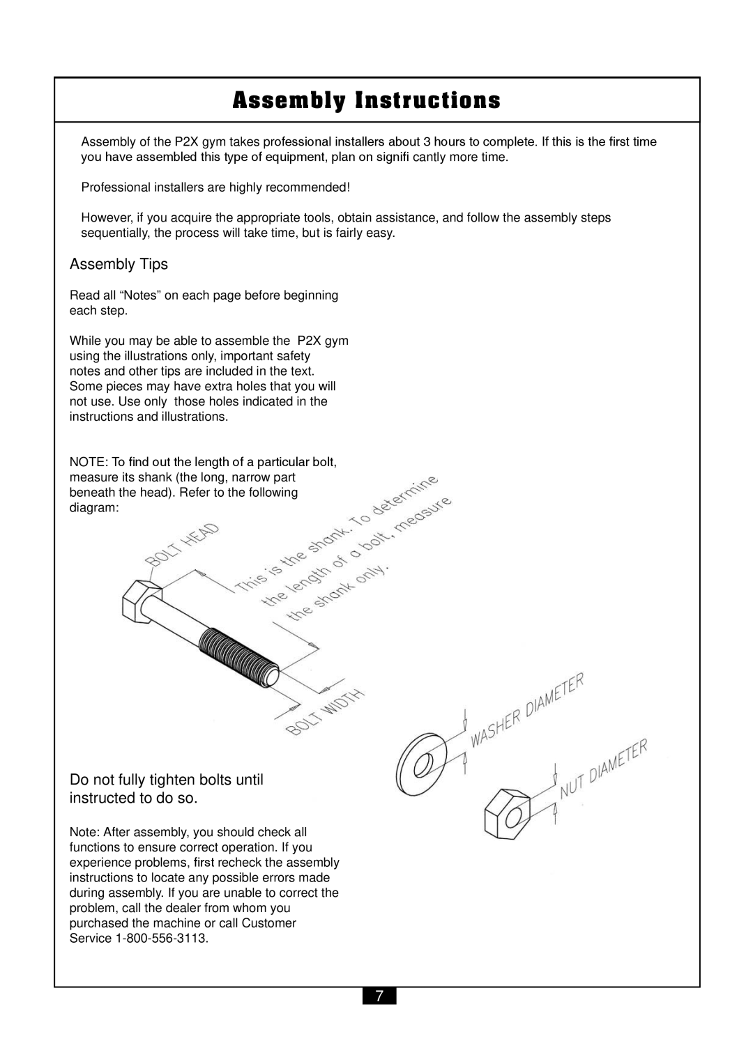 Powerline P2X manual Assembly Instructions 