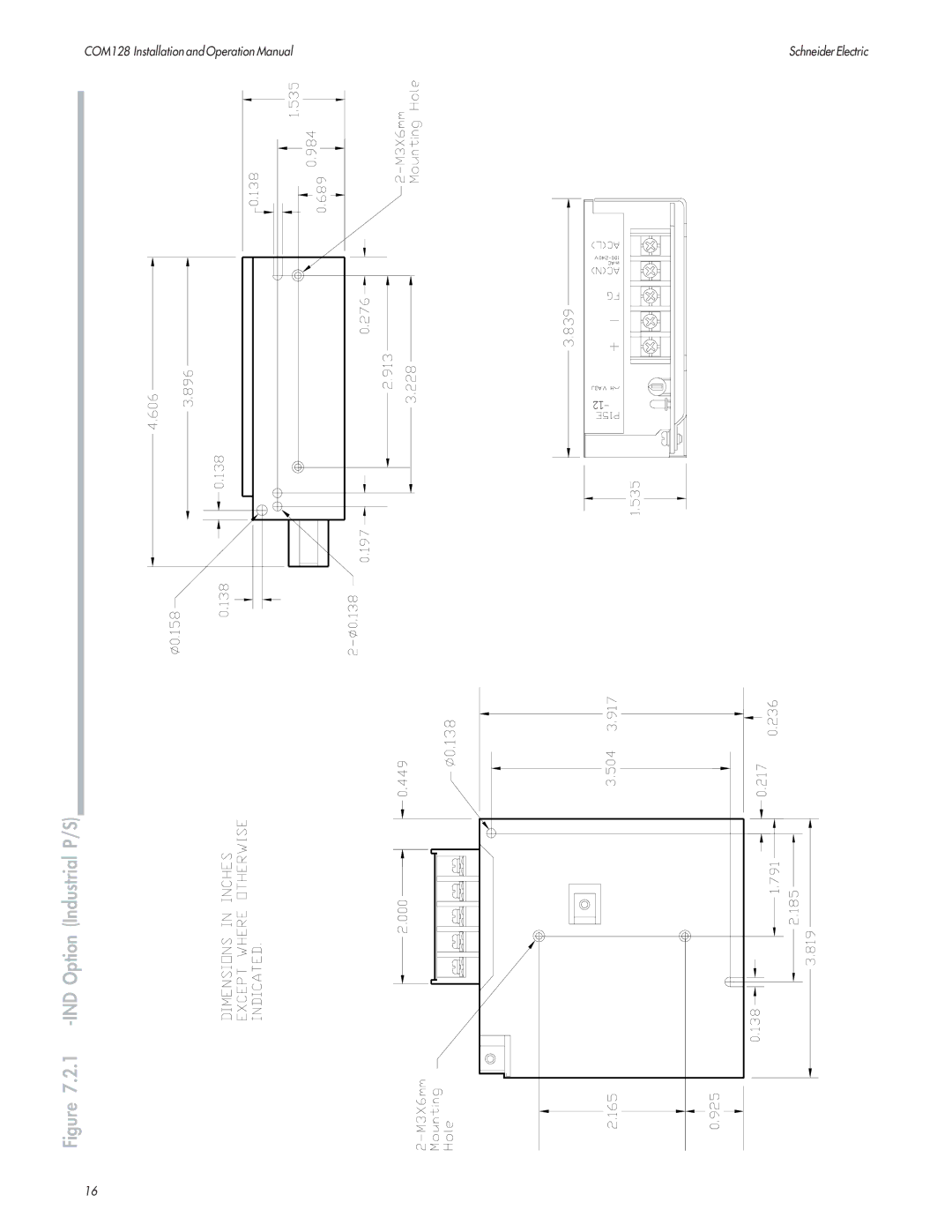 PowerLogix COM128 installation and operation guide IND Option Industrial P/S 