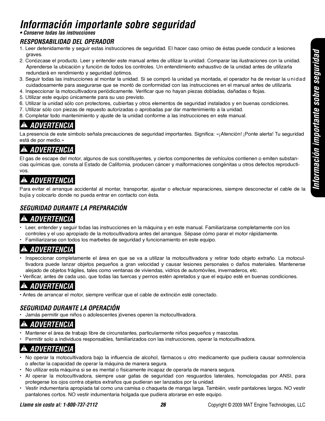 Powermate P-FTT-160MD Información importante sobre seguridad, Responsabilidad DEL Operador, Seguridad Durante LA Operación 