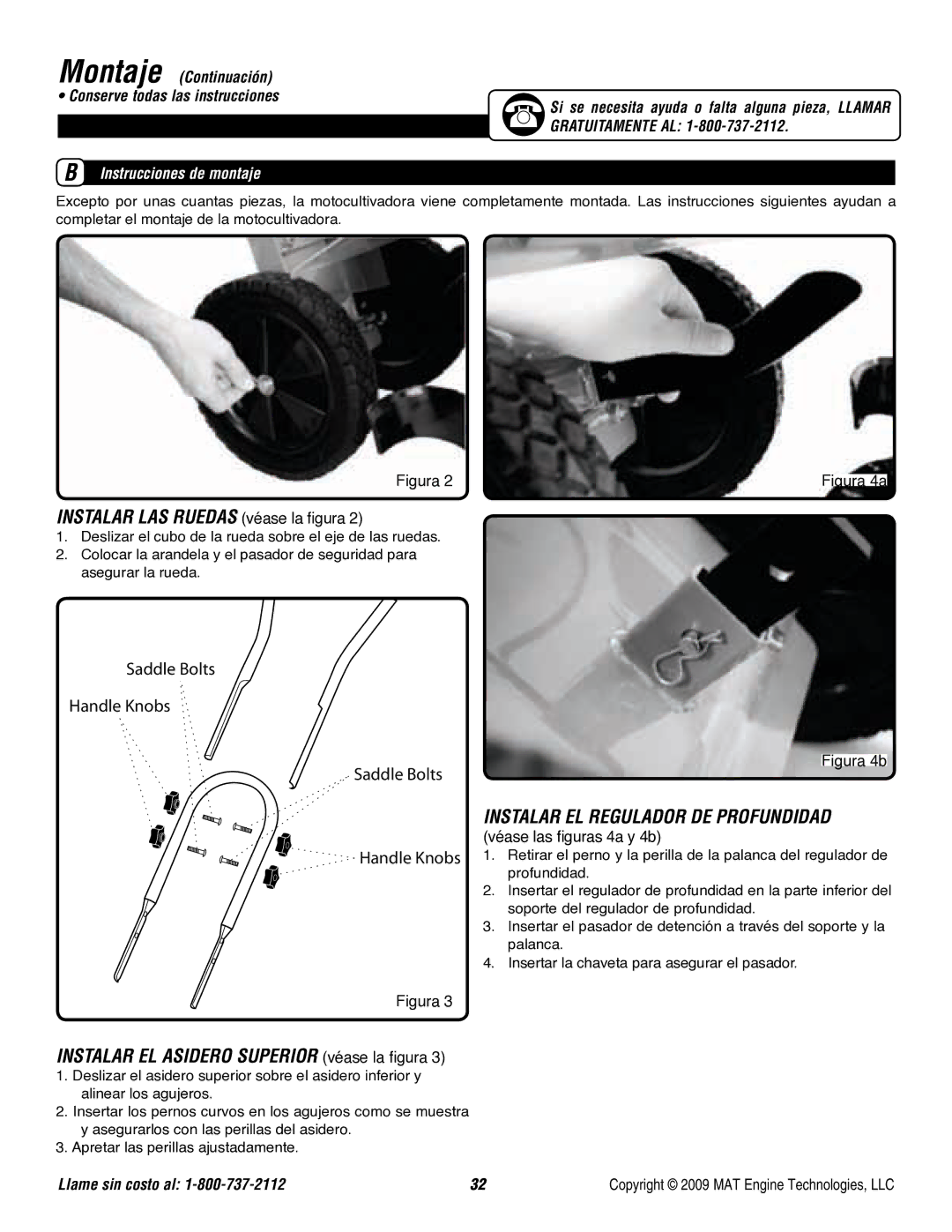 Powermate P-FTT-160MD Instalar LAS Ruedas véase la figura, Instalar EL Regulador DE Profundidad, Gratuitamente AL 