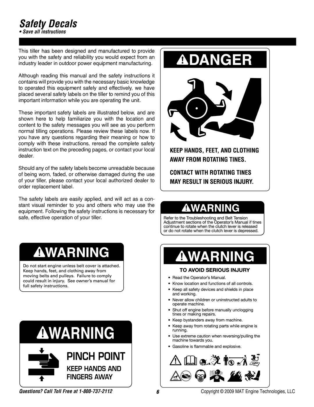 Powermate P-FTT-160MD-[E] specifications Safety Decals 