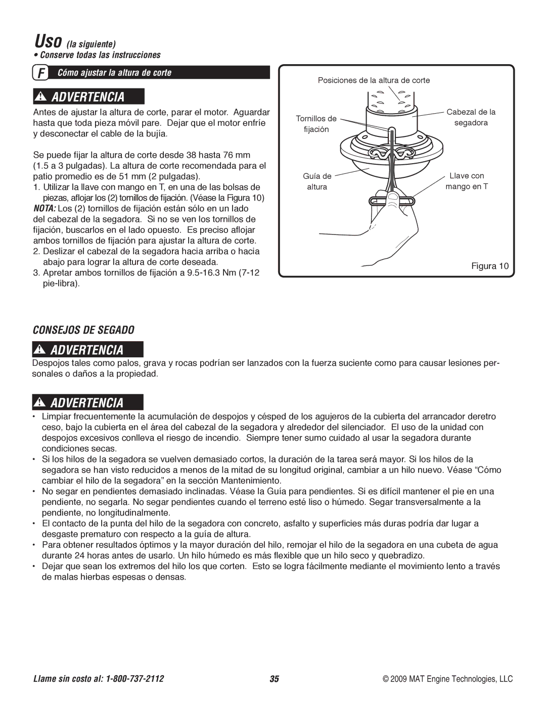 Powermate P-WFT-16022 specifications Uso la siguiente 