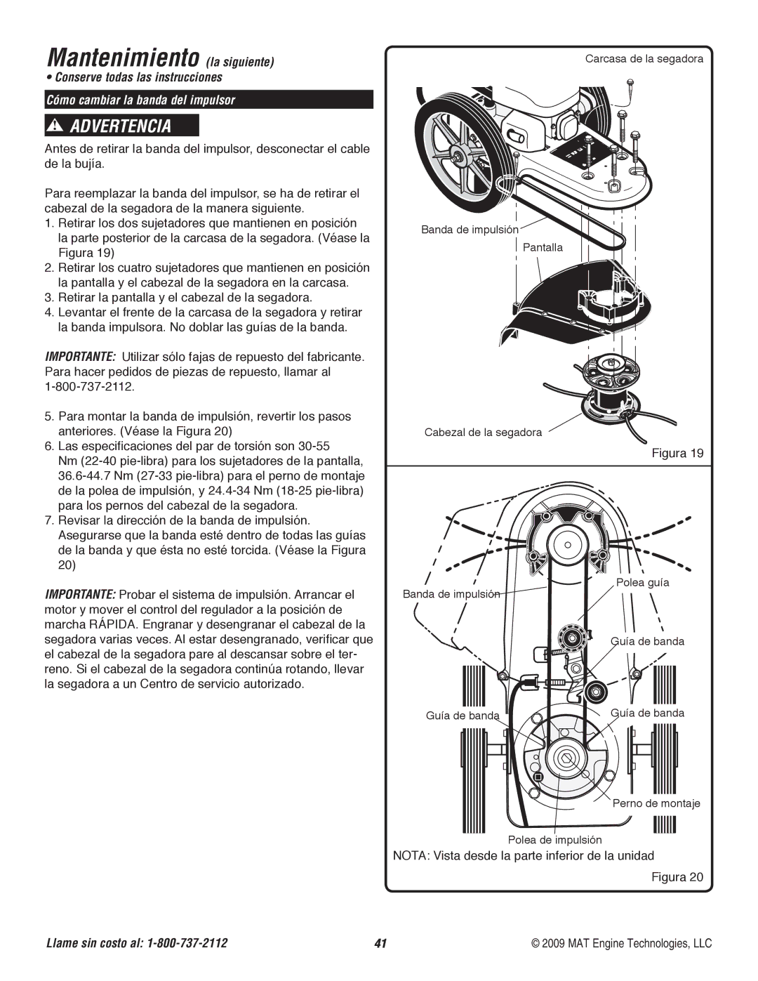 Powermate P-WFT-16022 specifications Cómo cambiar la banda del impulsor 