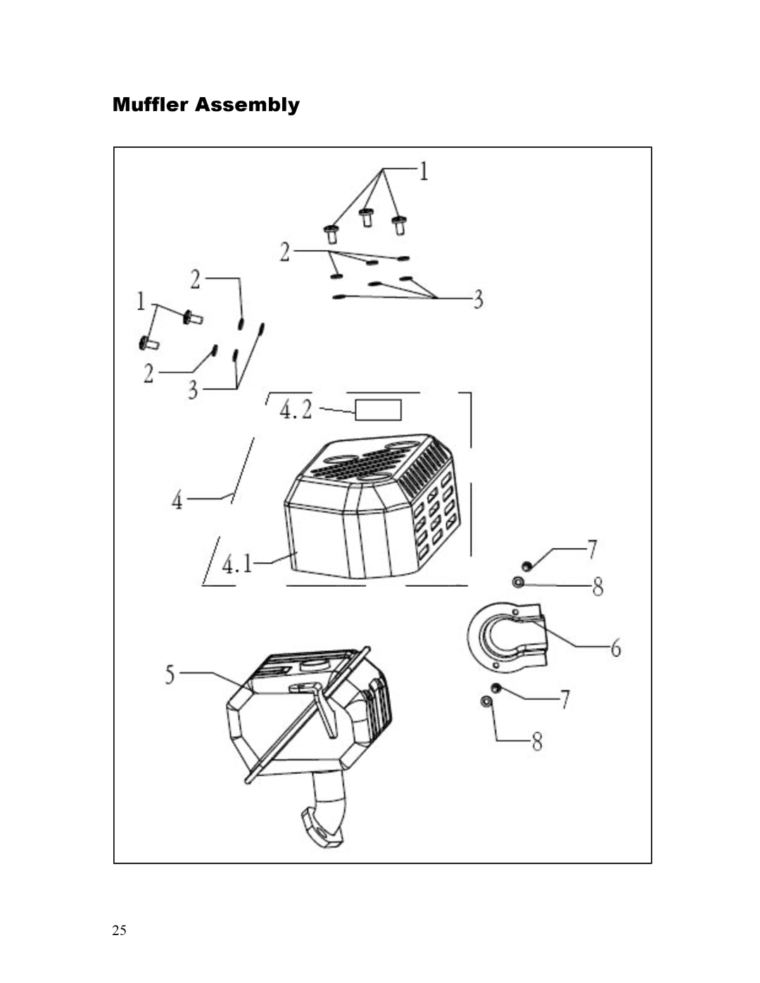 Powermate P-WLE-1639-[E] manual Muffler Assembly 