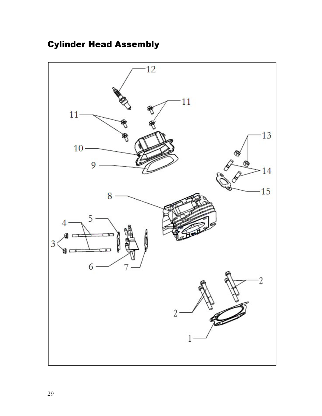 Powermate P-WLE-1639-[E] manual Cylinder Head Assembly 