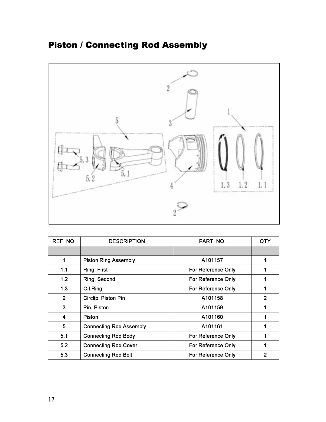 Powermate P-WLE-1639-[E] manual Piston / Connecting Rod Assembly 