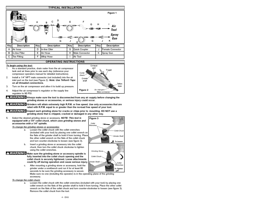 Powermate P024-0101SP Typicaltypical Instinstallaallationtion, Operaoperatingting Instructionsinstructions 