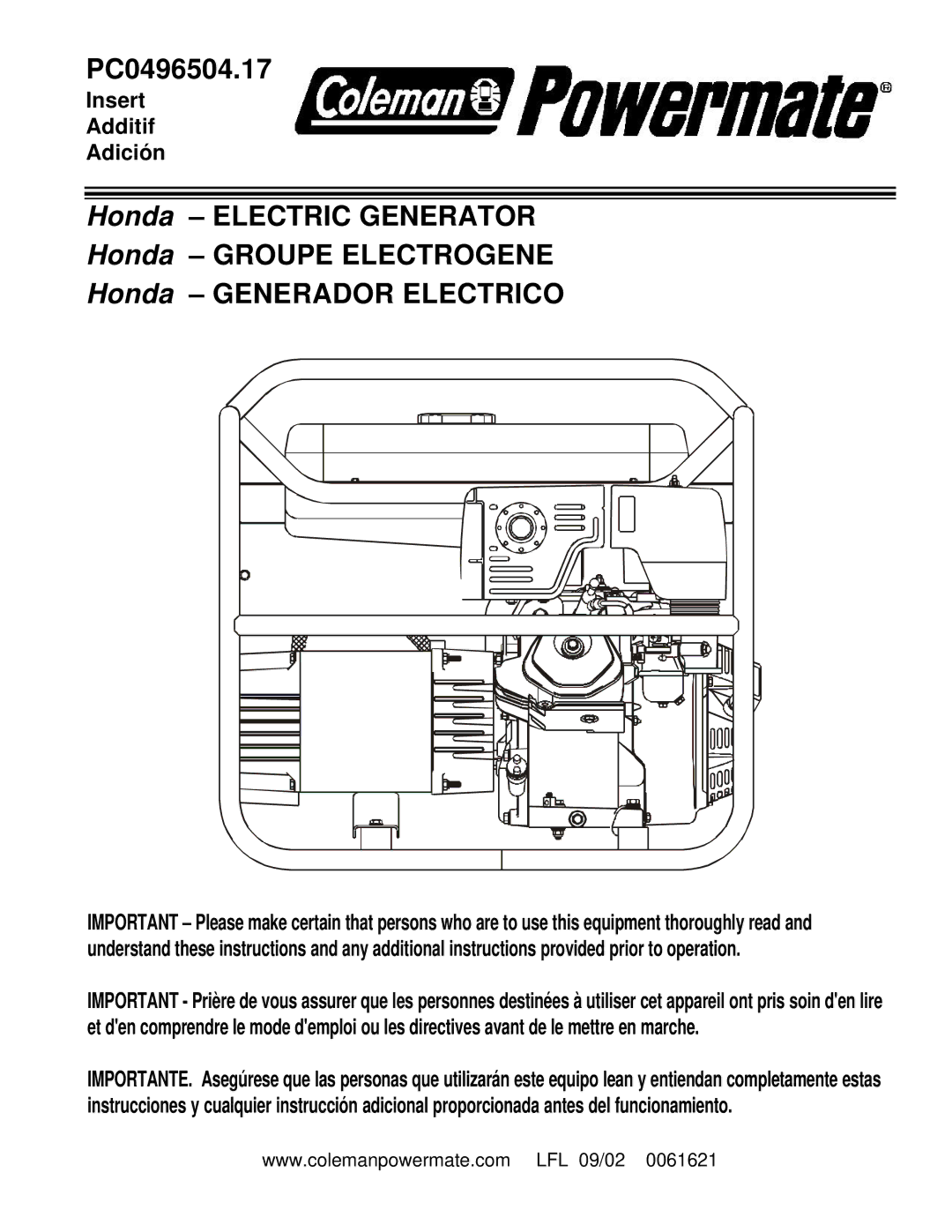 Powermate PC0496504.17 manual 