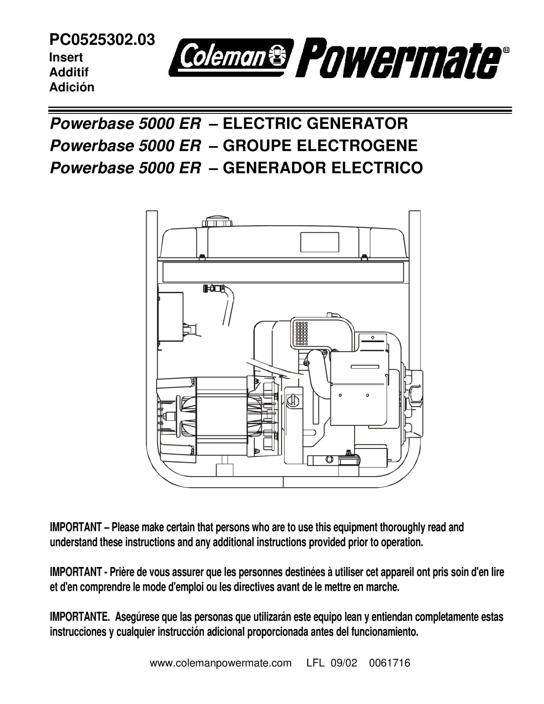 Powermate PC0525302.03 manual 