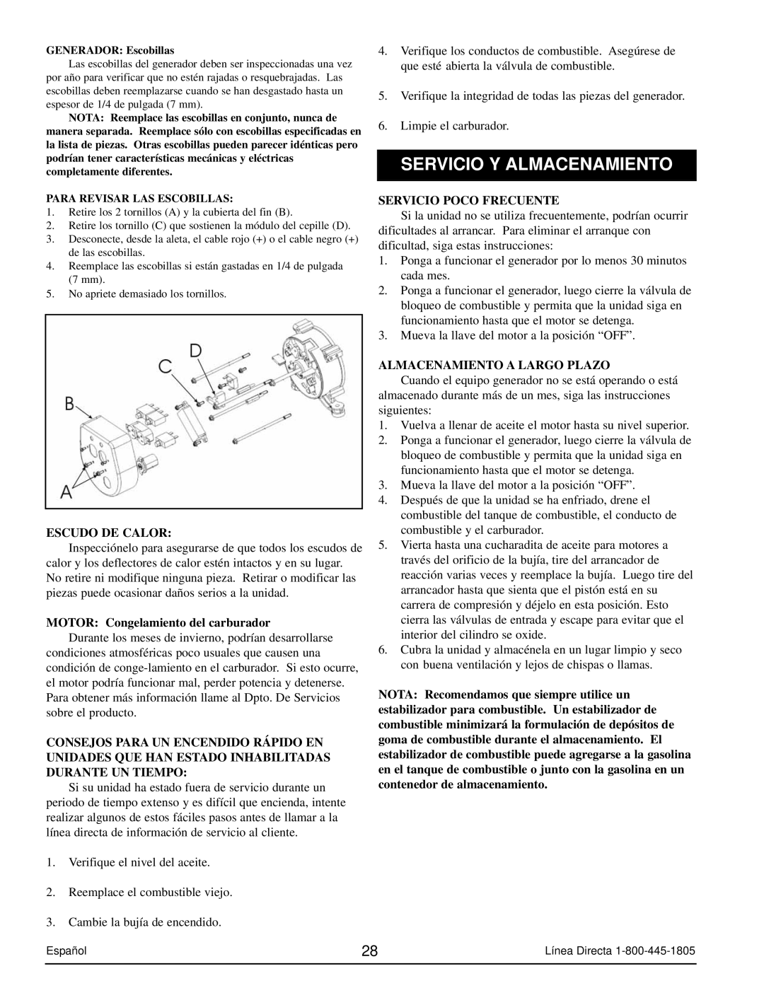 Powermate PM0103002 Servicio Y Almacenamiento, Escudo DE Calor, Servicio Poco Frecuente, Almacenamiento a Largo Plazo 