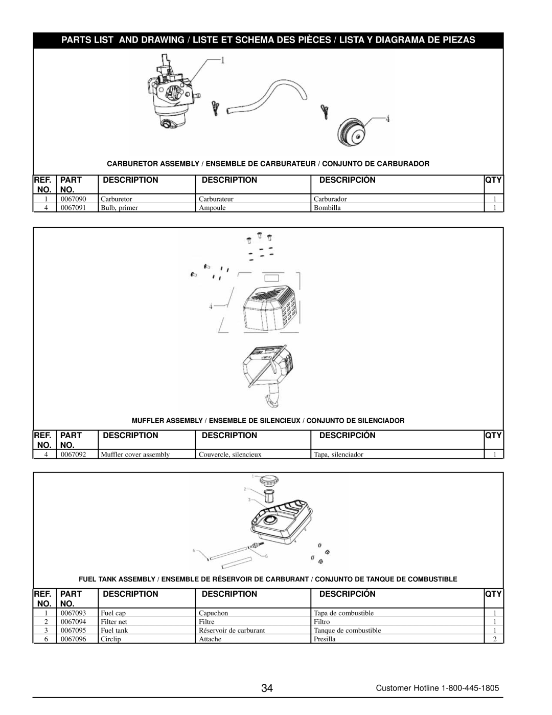 Powermate PM0103002 manual Muffler cover assembly 