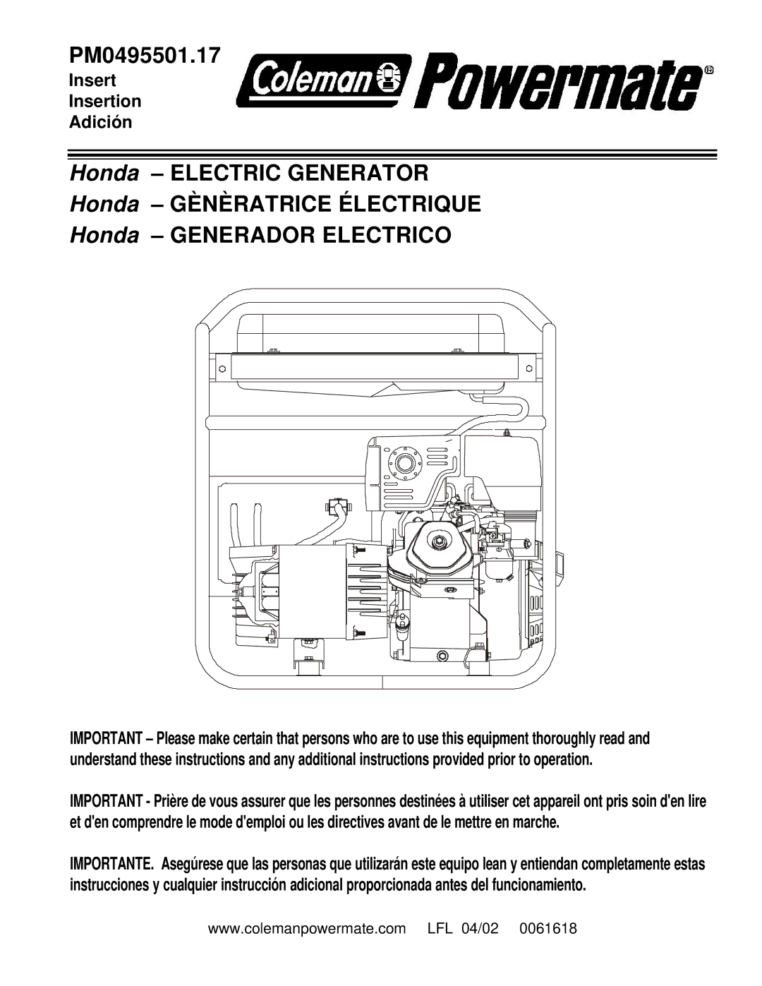 Powermate PM0495501.17 manual 