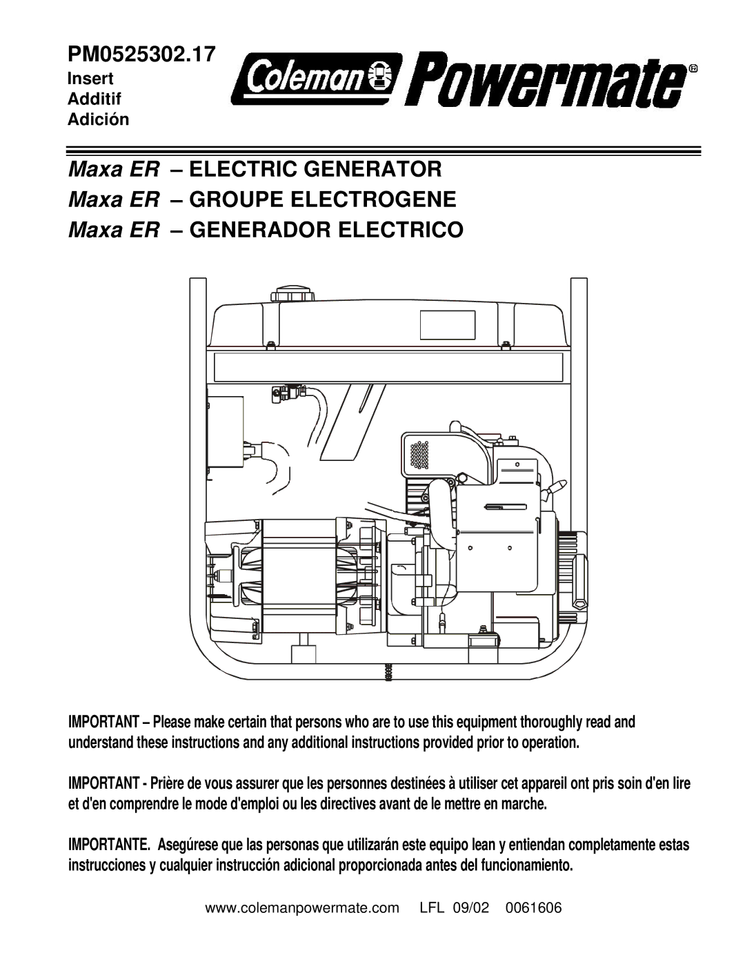 Powermate PM0525302.17 manual 