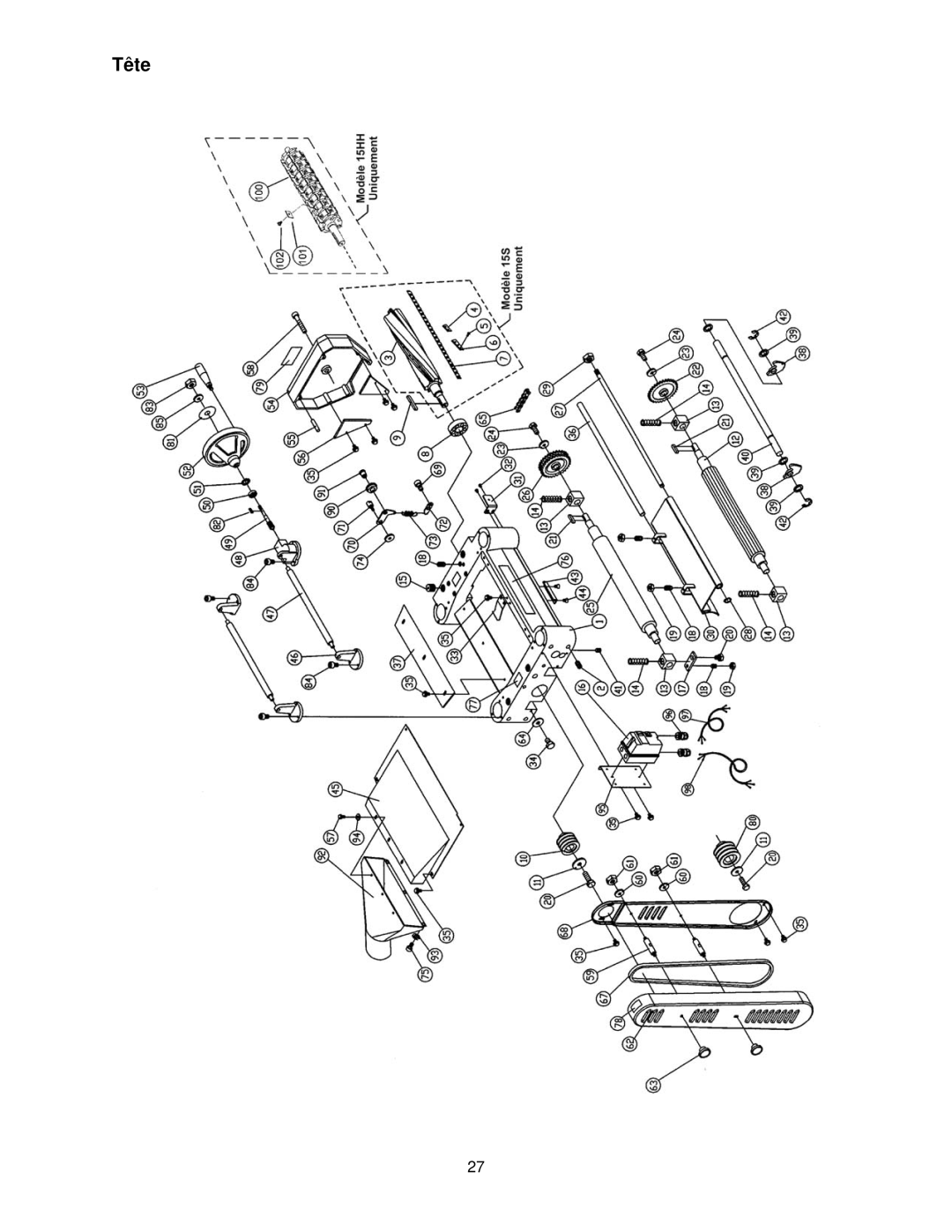 Powermatic 15HH operating instructions Tête 