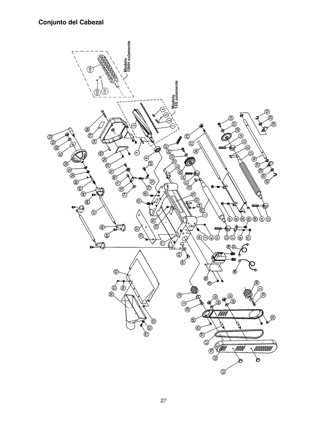 Powermatic 15HH operating instructions Conjunto del Cabezal 