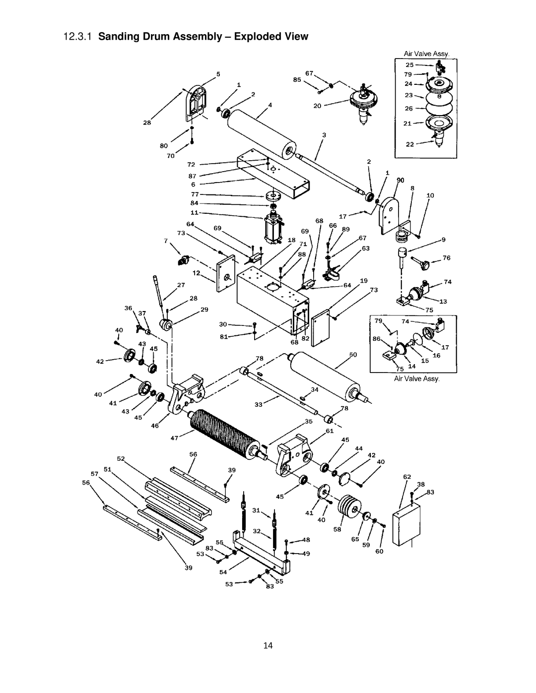 Powermatic 1632 operating instructions Sanding Drum Assembly Exploded View 