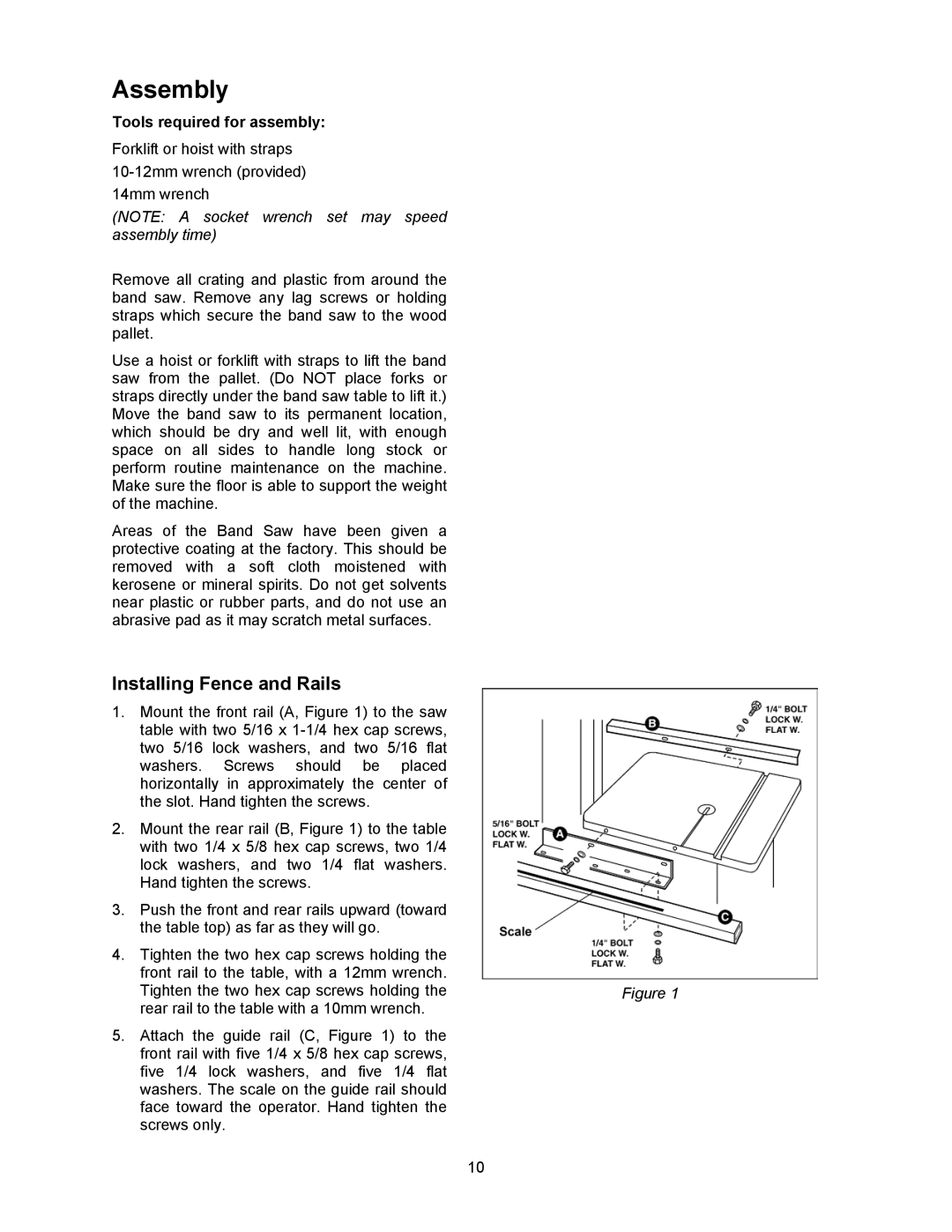 Powermatic 2013, 2415 operating instructions Assembly, Installing Fence and Rails 