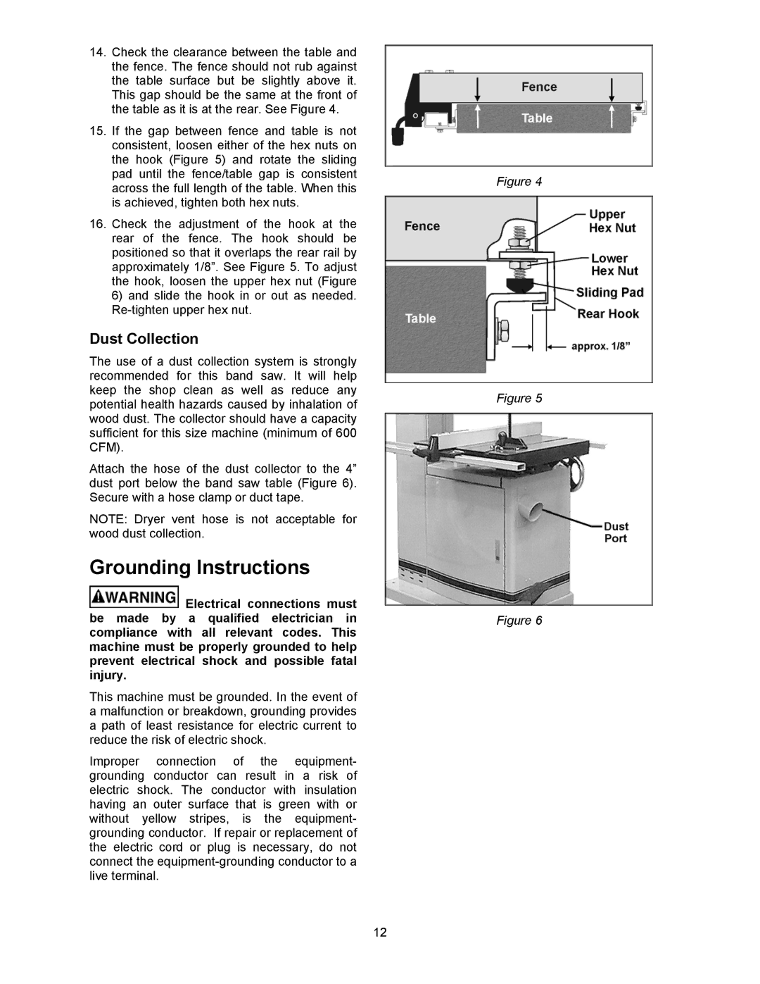 Powermatic 2013, 2415 operating instructions Grounding Instructions, Dust Collection 