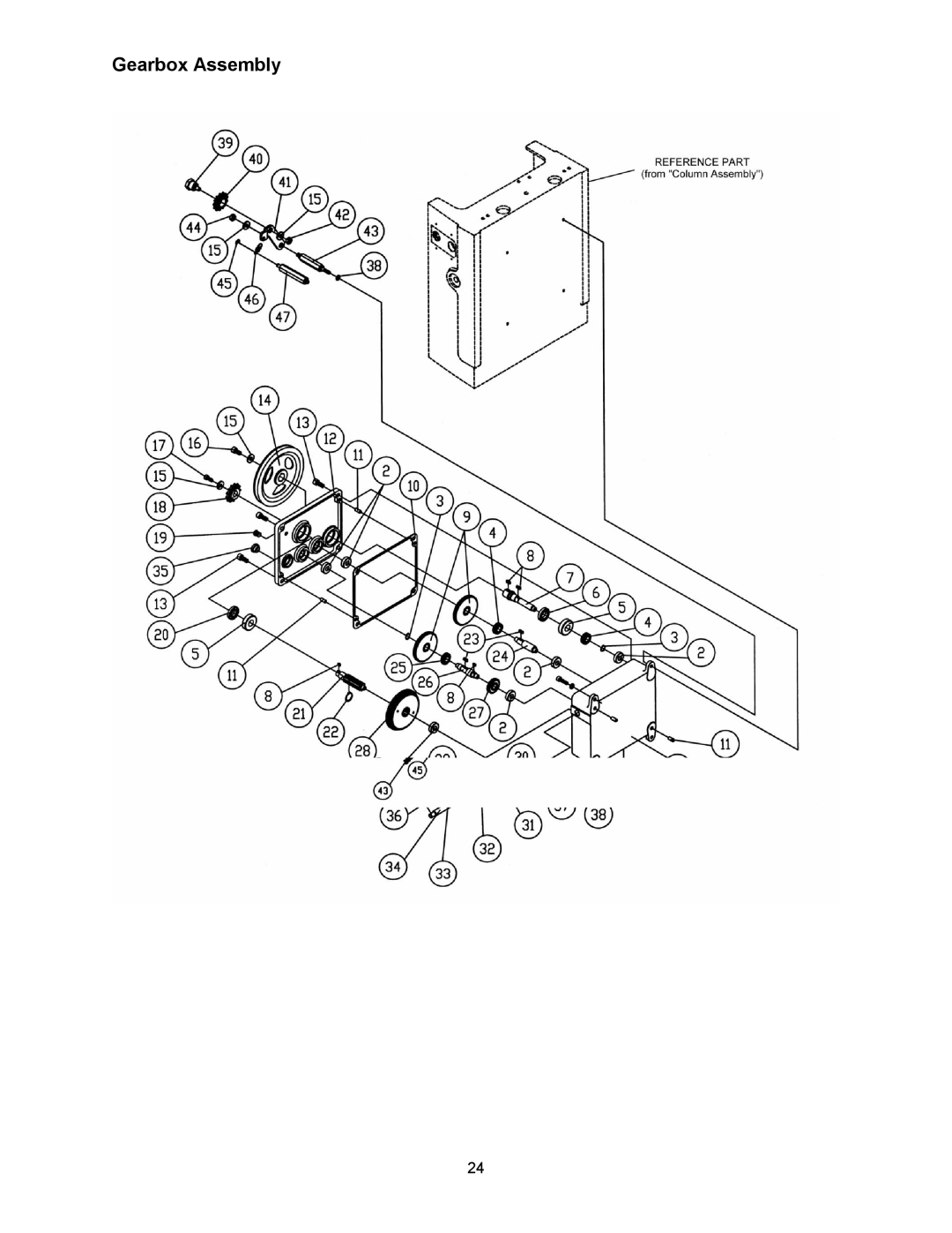 Powermatic 201HH operating instructions Gearbox Assembly 