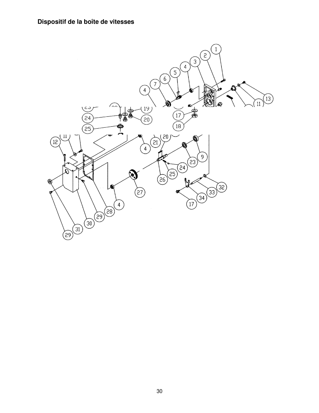 Powermatic 209HH operating instructions Dispositif de la boîte de vitesses 