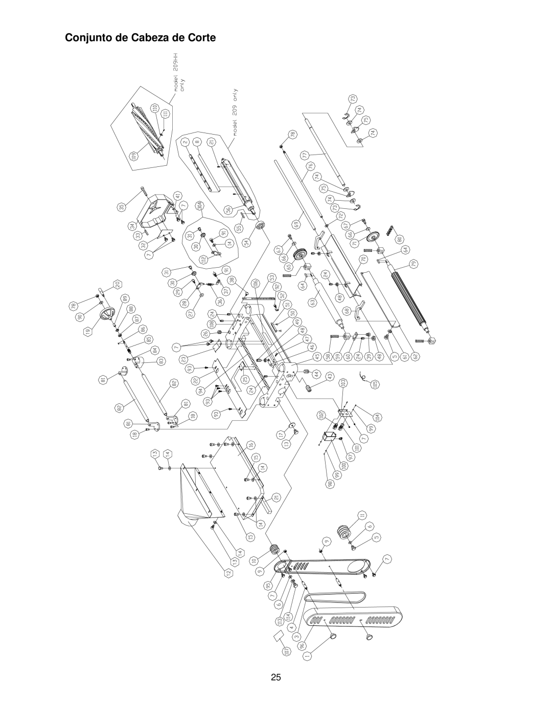 Powermatic 209HH operating instructions Conjunto de Cabeza de Corte 