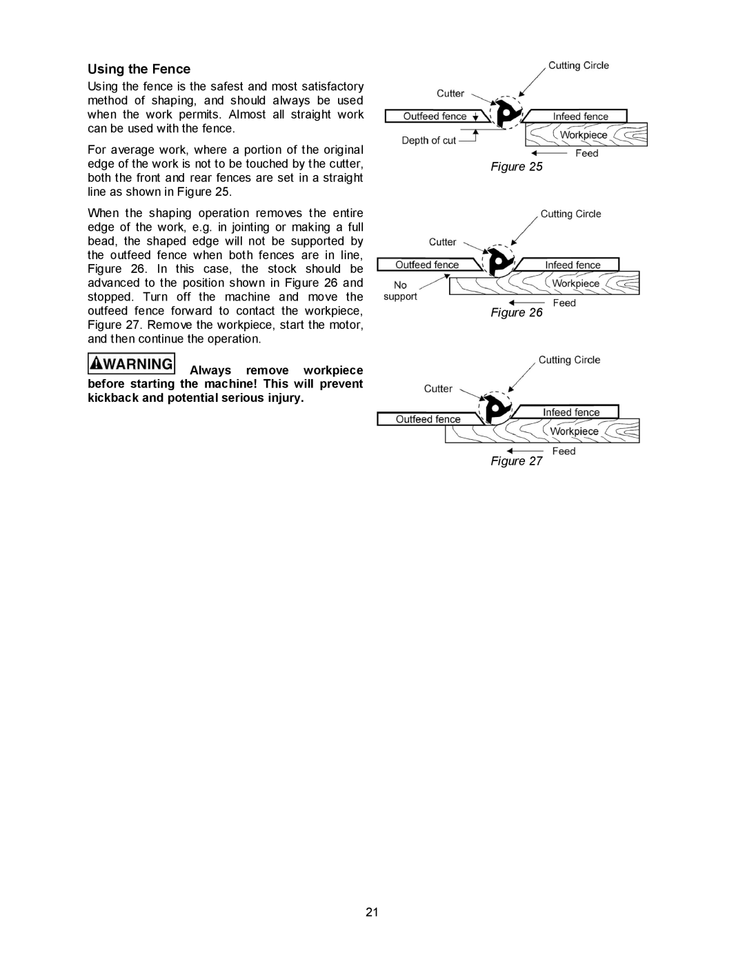 Powermatic 2700 manual Using the Fence 