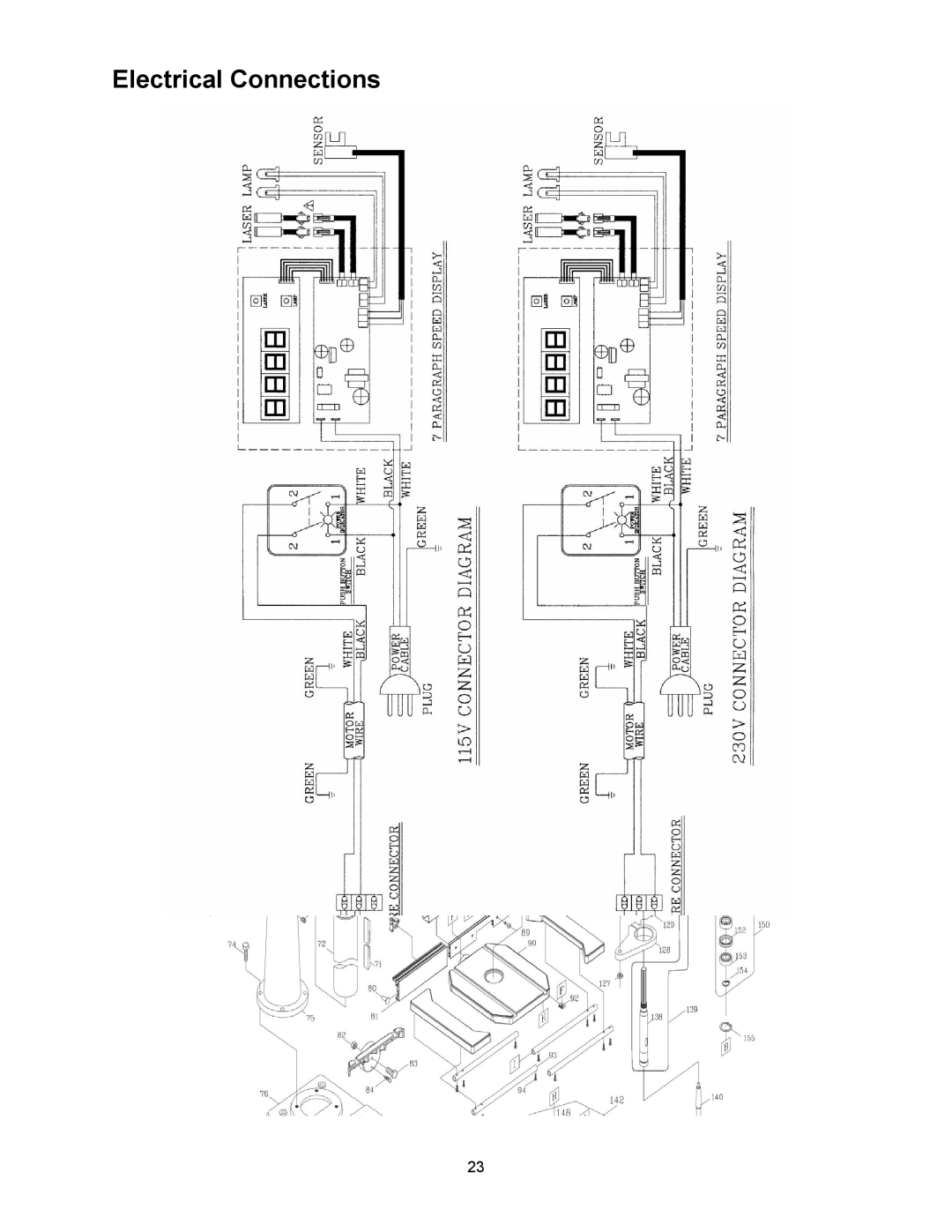 Powermatic 2800 operating instructions Electrical Connections 