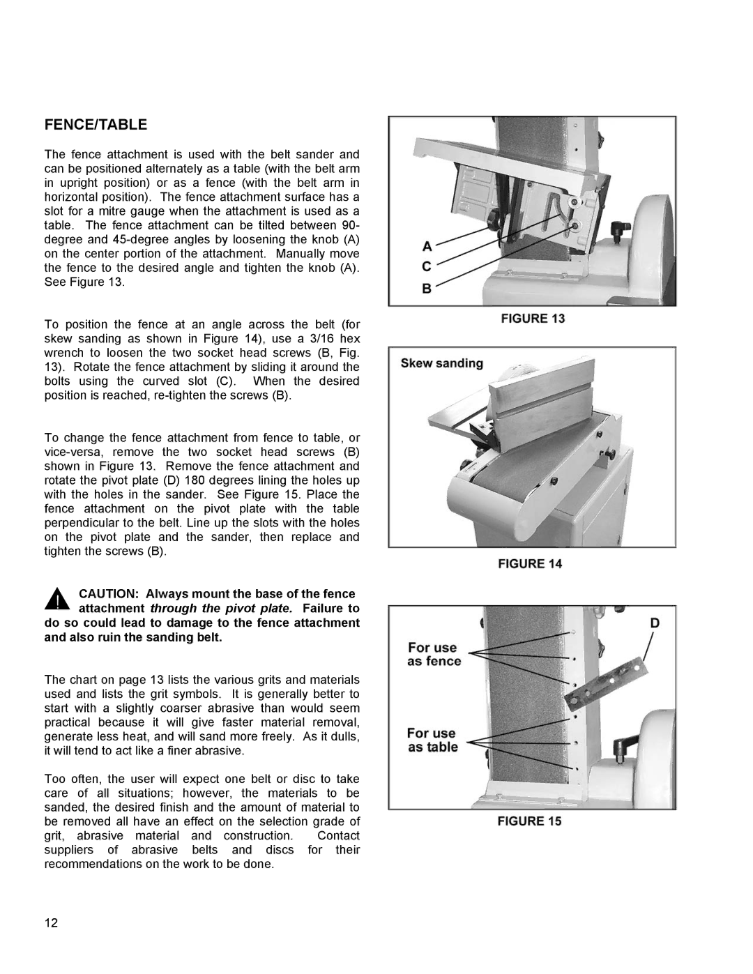 Powermatic 31A instruction manual Fence/Table 