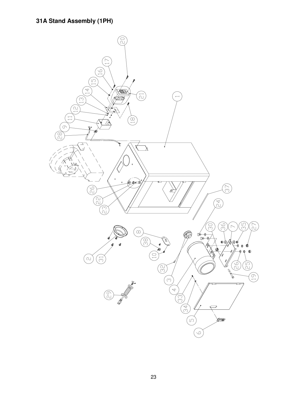 Powermatic operating instructions 31A Stand Assembly 1PH 