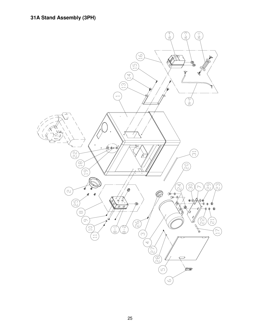 Powermatic operating instructions 31A Stand Assembly 3PH 