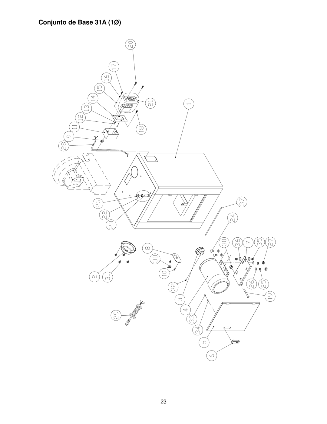 Powermatic operating instructions Conjunto de Base 31A 1Ø 